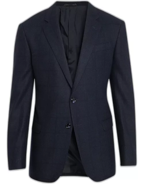 Men's Windowpane Wool-Cashmere Sport Coat