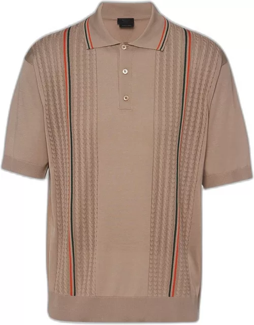 Men's 70s Knit Polo Shirt