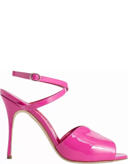 Pink patent leather hourani sandal