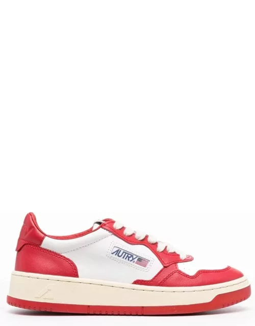 Low Medalist red and white sneaker