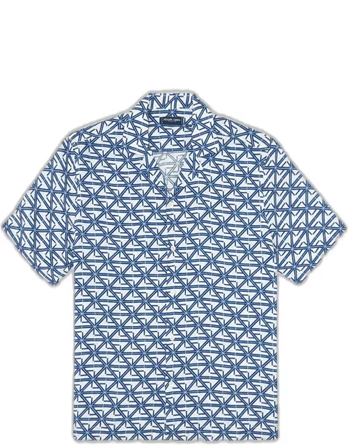 Men's FC Monogram Deco Silk Camp Shirt