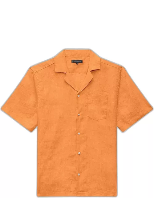 Men's Angelo Solid Linen Camp Shirt