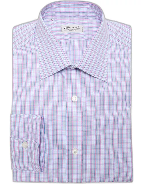 Men's Micro-Check Cotton Dress Shirt