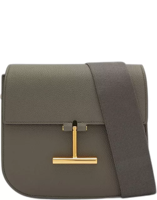 Tara Mini Crossbosy in Grained Leather with Webbed Strap