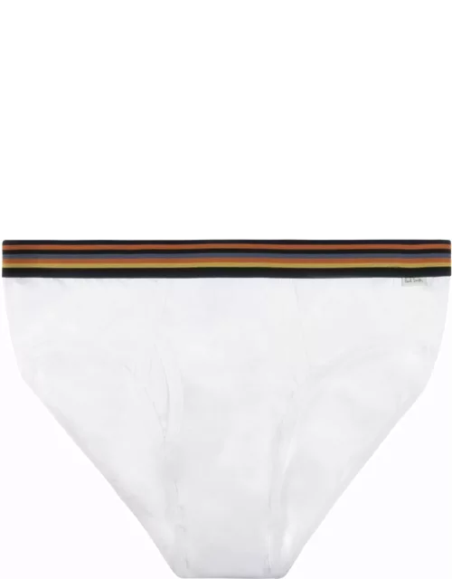 Paul Smith Artist Stripe Cotton Briefs With Elastic Band