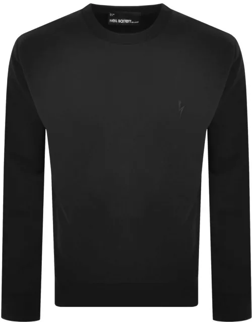 Neil Barrett Slim Basic Bolt Sweatshirt Black