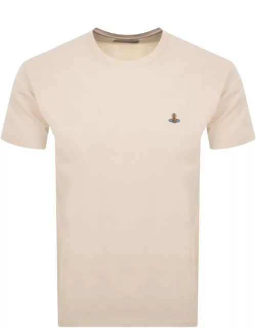 Vivienne Westwood Classic Logo T Shirt Beige