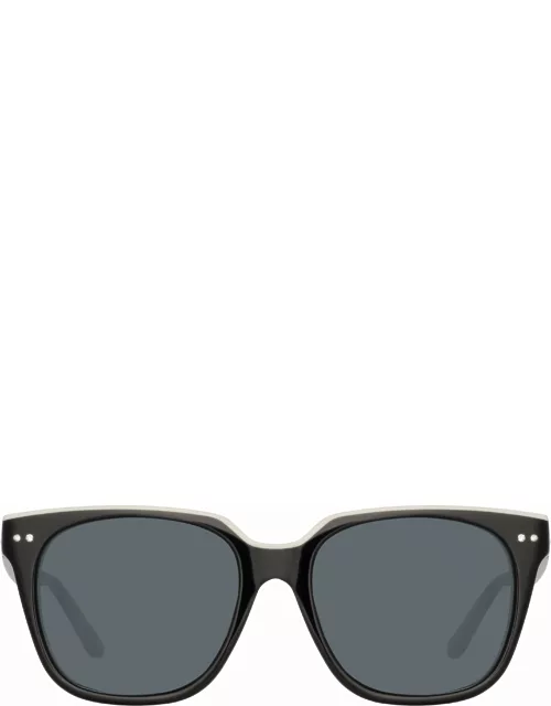 Magda Butrym D-Frame Sunglasses in Black and White