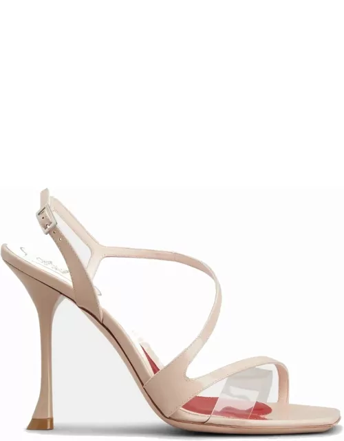 Beige I Love Vivier PVC and patent leather sandal