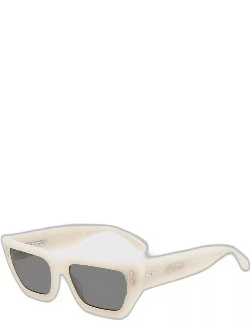IM0159S Logo Acetate Rectangle Sunglasse