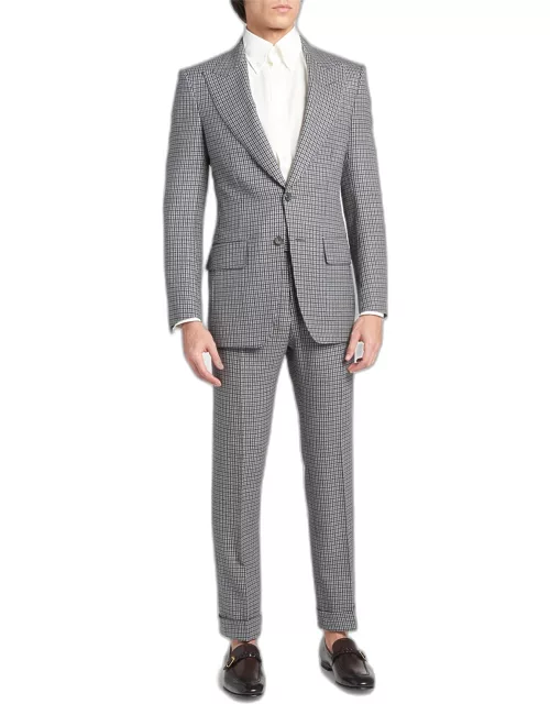 Men's Atticus Tattersall Peak-Lapel Suit