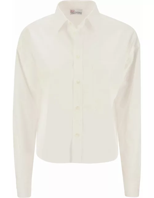 RED Valentino Cropped Shirt In Cotton Poplin
