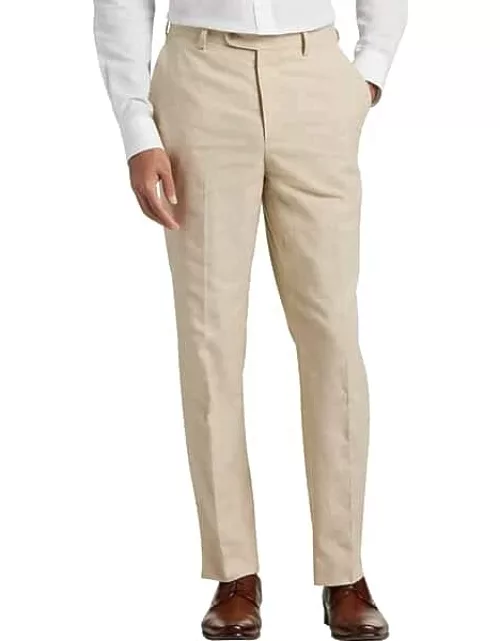 JOE Joseph Abboud Slim Fit Linen Blend Men's Suit Separates Pants Tan Chambray