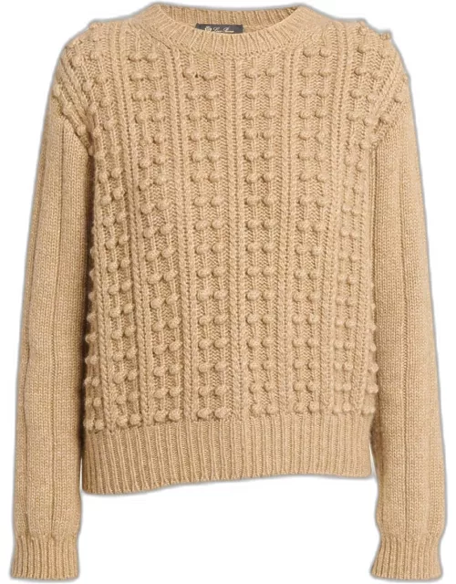 Erdenet Cashmere-Blend Ball Knit Sweater