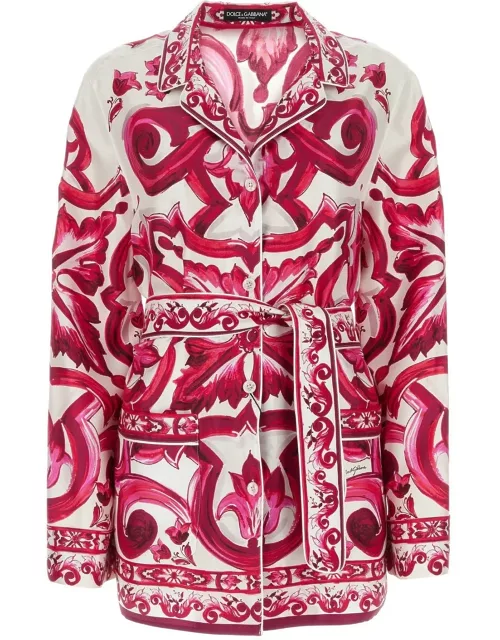 Dolce & Gabbana Printed Twill Pyjama Shirt