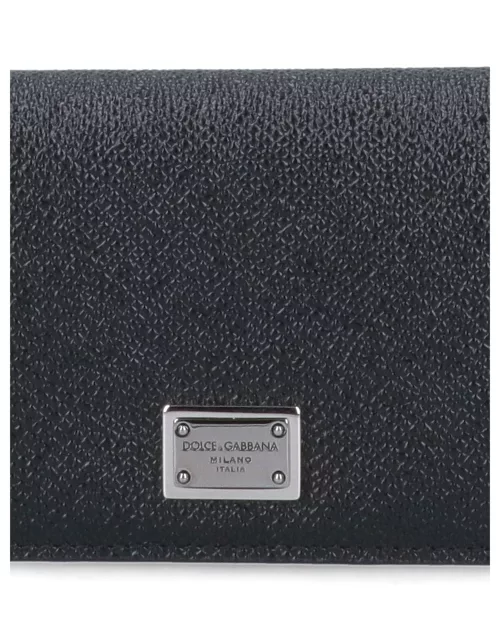 Dolce & Gabbana Dauphine Leather Card Holder