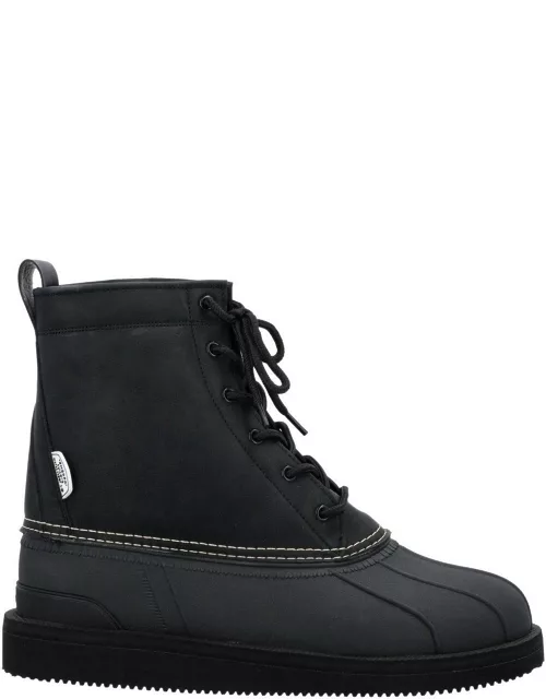 SUICOKE Alal Lace-up Round Toe Boot