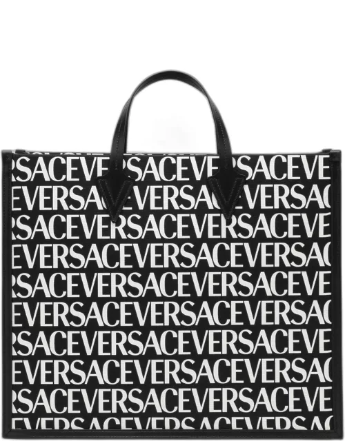 Versace Tote Bag With All-over Logo