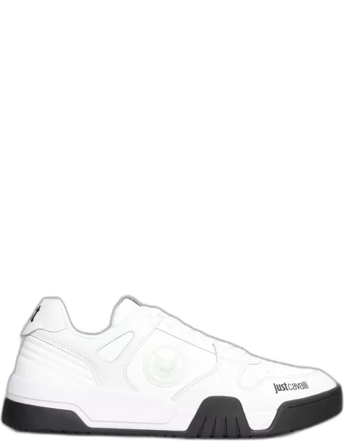 Just Cavalli Sneakers In White Leather