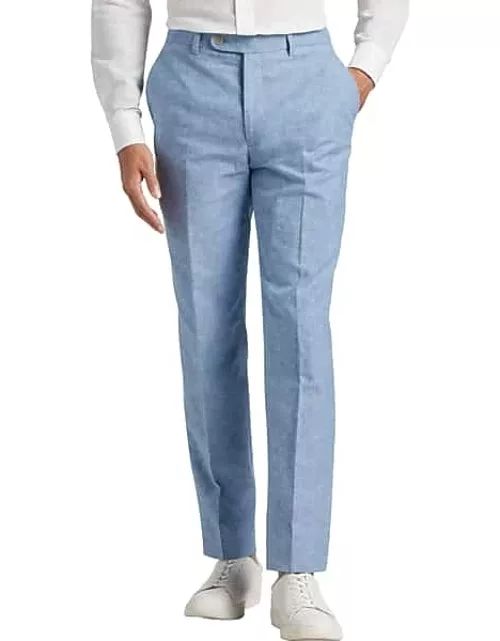 JOE Joseph Abboud Big & Tall Slim Fit Linen Blend Men's Suit Separates Pants Dusty Blue