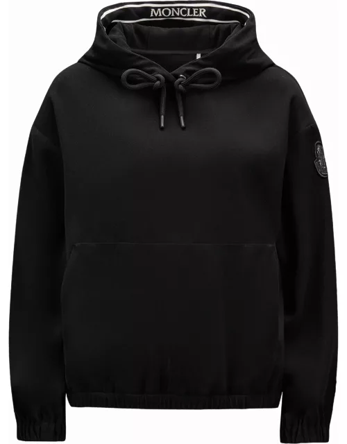 Black satin hoodie