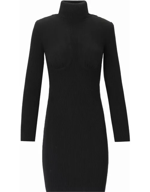 Elisabetta Franchi Knitted Turtleneck Dres