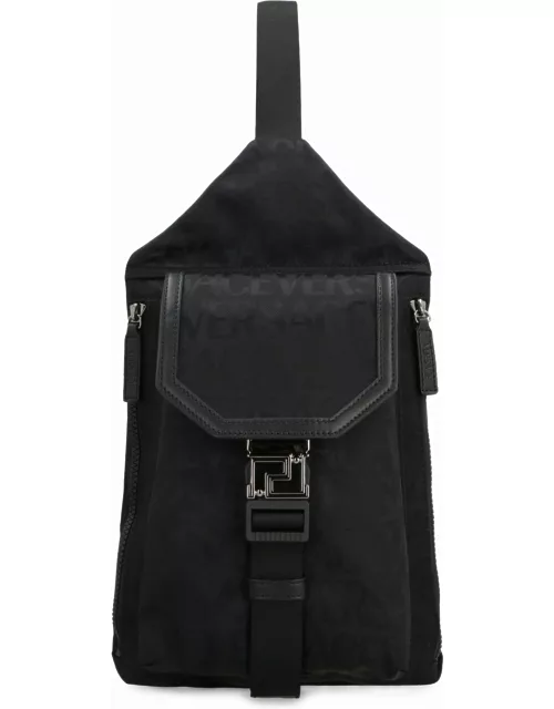 Versace Technical Fabric Backpack With Logo