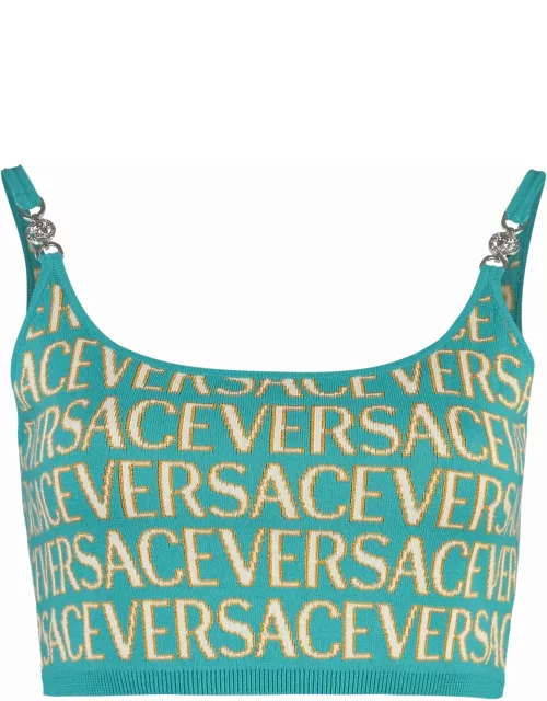 Versace Jacquard Knit Top