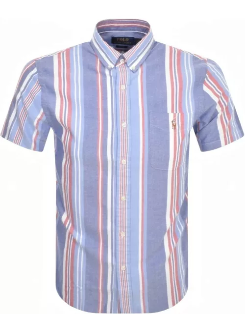 Ralph Lauren Stripe Short Sleeve Shirt Navy