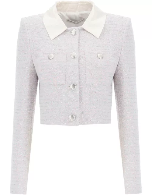 ALESSANDRA RICH cropped jacket in tweed boucle'