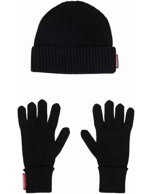 Dsquared2 Set Beanie And Glove