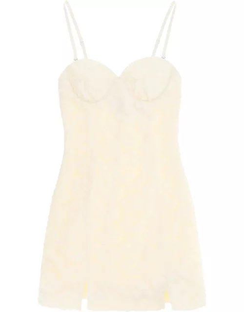 Rotate by Birger Christensen Mini Bustier Dress In Jacquard Fabric