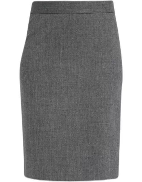 Pippa Straight Wool Skirt