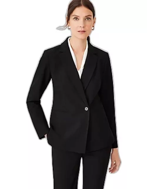 Ann Taylor The Fitted Double Breasted Blazer in Bi-Stretch