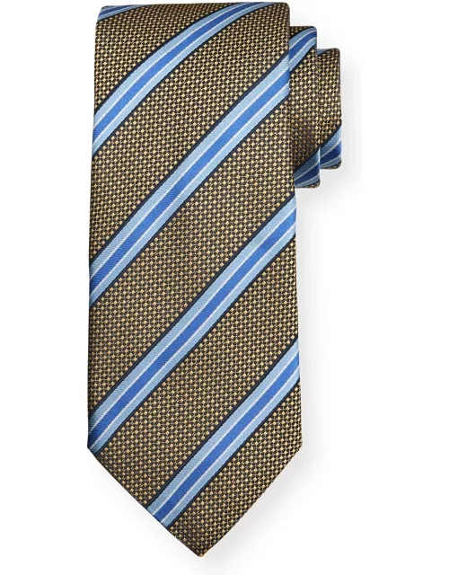 Men's Silk-Cotton Stripe Tie