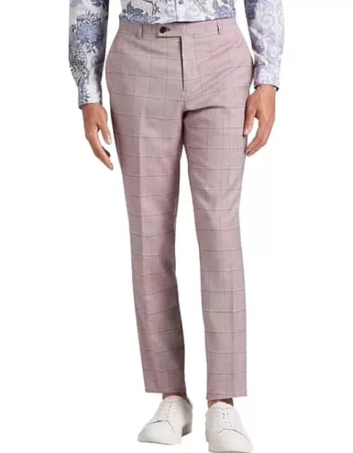 Paisley & Gray Men's Slim Fit Suit Separates Pants CranPurple Windowpane