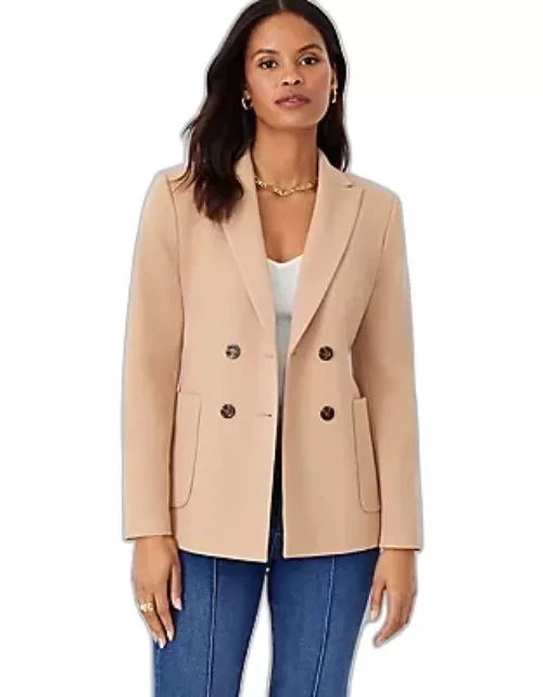 Ann Taylor The Fitted Double Breasted Blazer in Twil