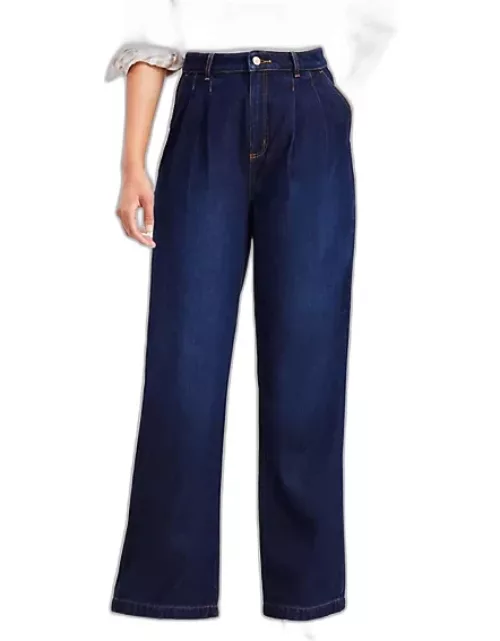 Loft High Rise Palazzo Jeans in Classic Rinse Wash