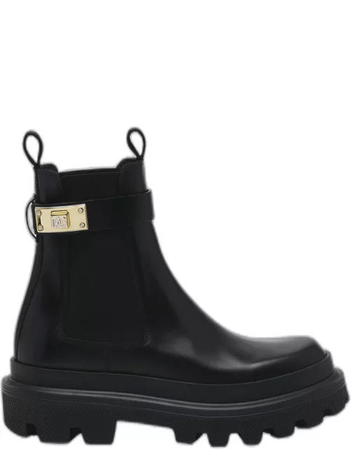 Calfskin Leather Ankle Boot