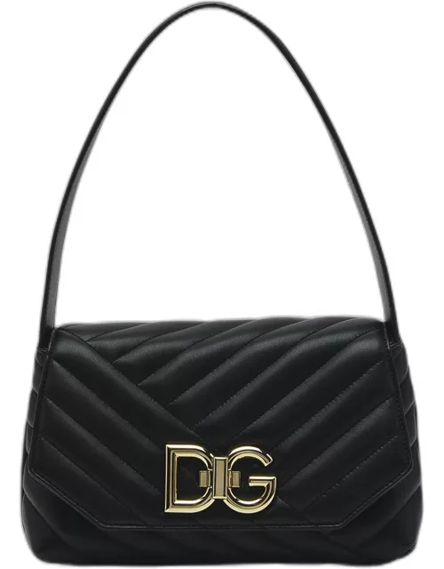 DG Quilted Leather Hobo Bag