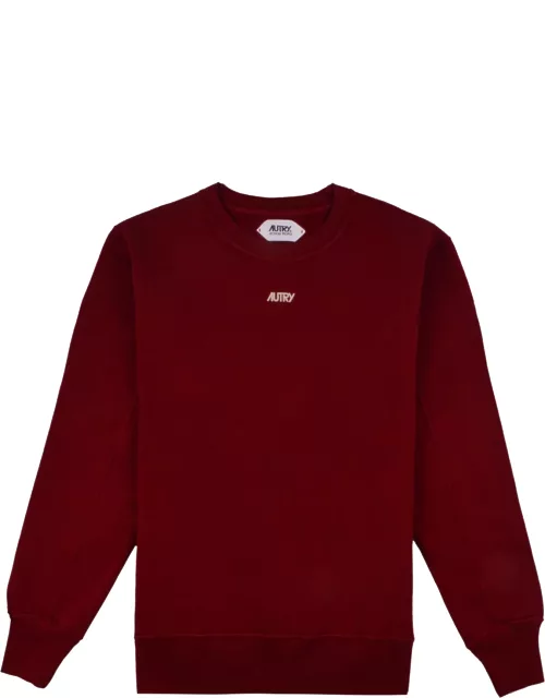 Autry Sweatshirt In Bordeaux Cotton