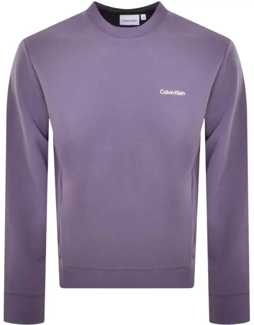Calvin Klein Logo Crew Neck Sweatshirt Purple