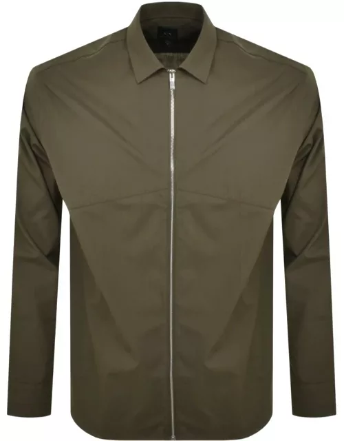 Armani Exchange Long Sleeve Shirt Khaki