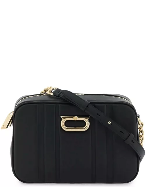 FERRAGAMO padded leather camera bag with embossed pattern