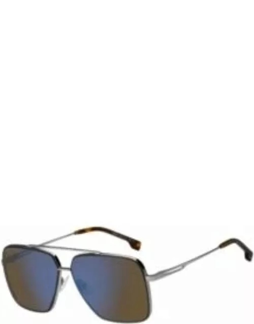 Fork-temple sunglasses with Havana end tips Men's Eyewear