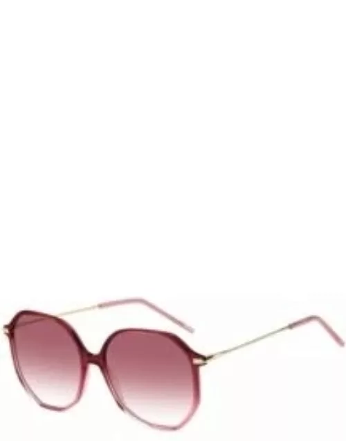 Pink-acetate sunglasses with logo detail Women's Eyewear