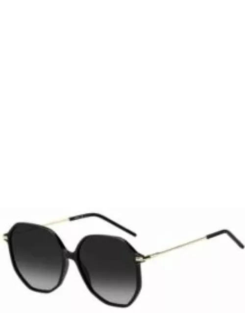 Black-acetate sunglasses with tubular temples Women's Eyewear