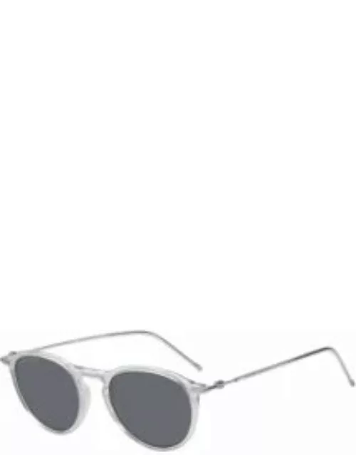 Clear-acetate sunglasses with plastic sleeves Men's Eyewear