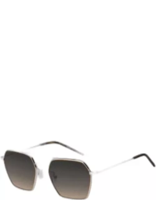 Steel sunglasses with double bridge Women's Eyewear