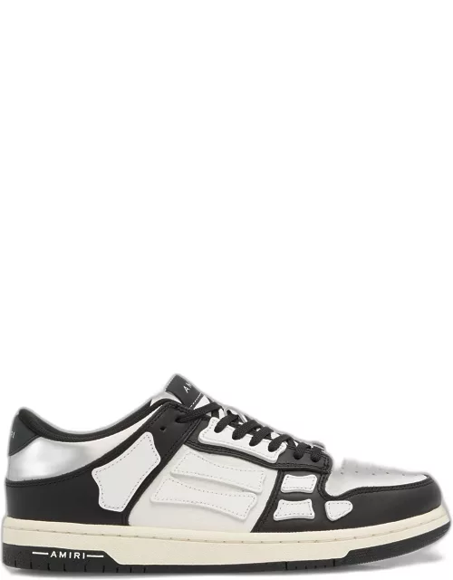 Skel Bicolor Leather Low-Top Sneaker